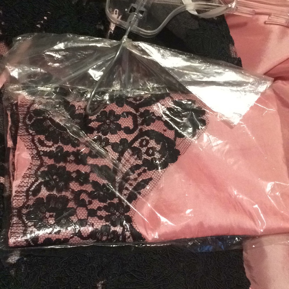 Jovani NEW pink gown with train and scarf size 10 - Picture 6 of 8